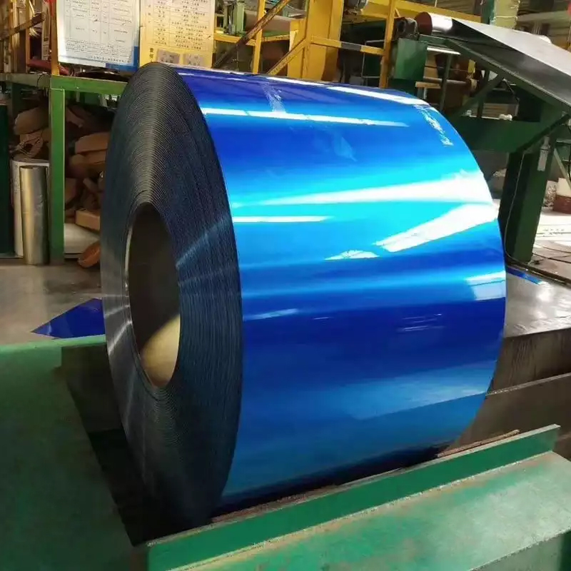 Manufacture Prepainted Ppgl Ppgi Coated Steel Coil Blue Sheet Metal